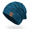 9875 Autumn/Winter Fleece-Lined Multi-Color Wool Knit Pullover Hat - Cozy Fashion for Women