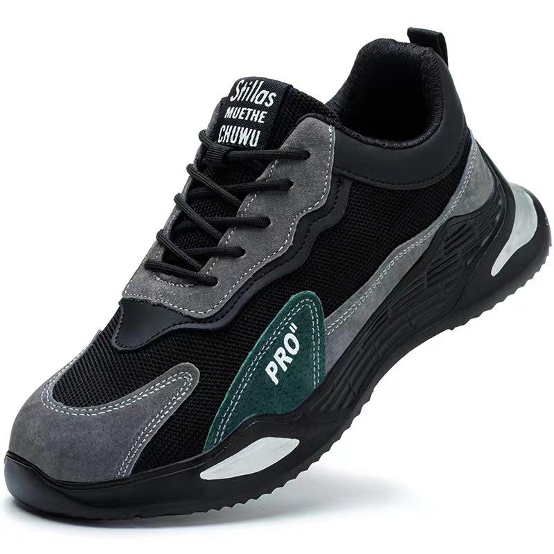 Men's 2024 Summer Safety Shoes: Anti-Smash, Anti-Puncture, Insulated, Abrasion-Resistant, Four-Season Work Footwear