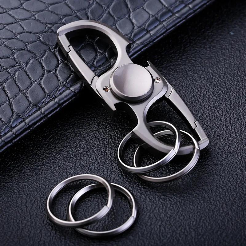 Fidget Keychain Spinner Edc Metal Relieve Stress Reducing Toys Bottle Opener Spinning Top Gyroscope Antistresse Cool Things Gift