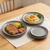 Stainless Steel Double Layer Tray Heat-Resistant Serving Platter for BBQ Steak Western Cuisine Dishwasher