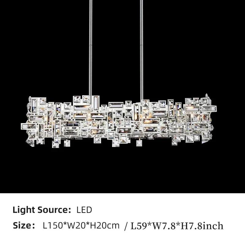 Modern luxury LED crystal chandelier living room kitchen island dining room bedroom Nordic home decoration lighting chandelier