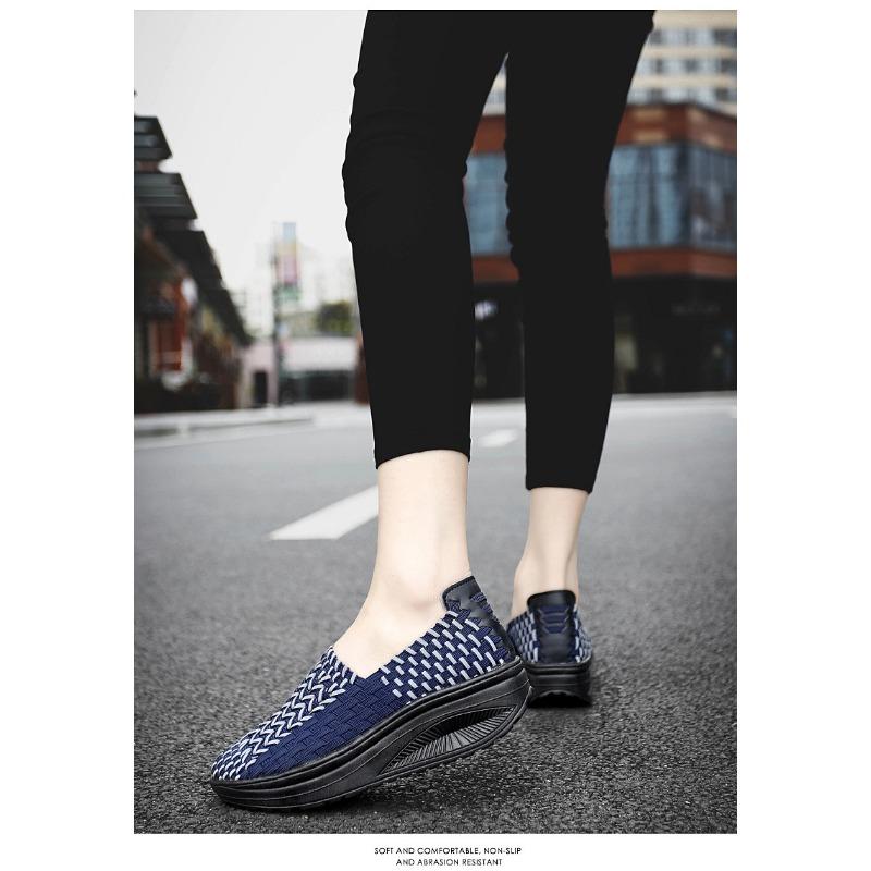 Светящиеся плетеные туфли Ленивые туфли Модные и трендовые женские туфли на толстой — фото 11