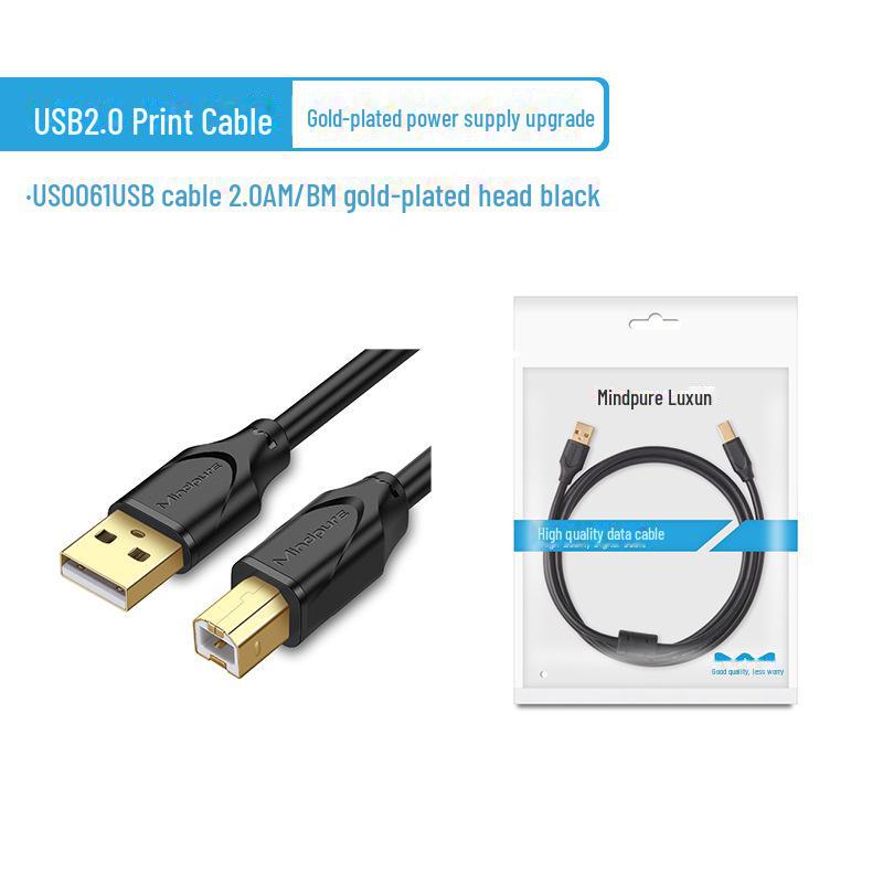 

Luxun Premium USB 2.0 позолоченный бескислородный медный кабель для принтера US006, 3m