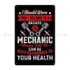 Mürrisch Unterschätze Niemals Einen Alten Mann Mit Mechanikerfähigkeiten Mechaniker Öl Spritzer Ist Mann Glitzer Metallschild Blechschild Poster