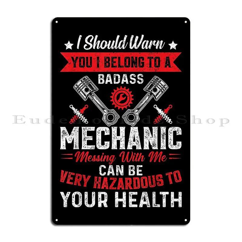 Mürrisch Unterschätze Niemals Einen Alten Mann Mit Mechanikerfähigkeiten Mechaniker Öl Spritzer Ist Mann Glitzer Metallschild Blechschild Poster