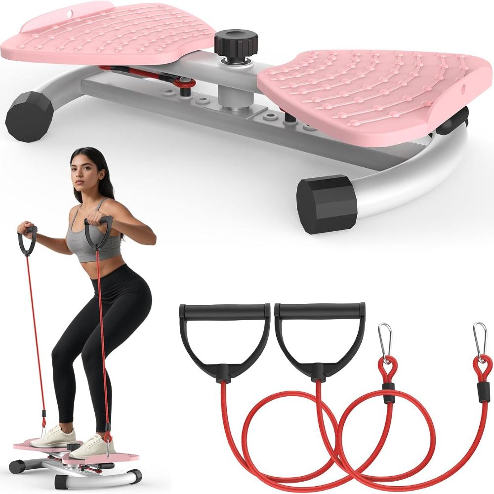 Waist Twist Workout Machine, Ab Machine Weight for Slim Waist and Core Ab Exercise Foot Massage and Weight Loss, Noiseless Home Gym Exercise Equipment