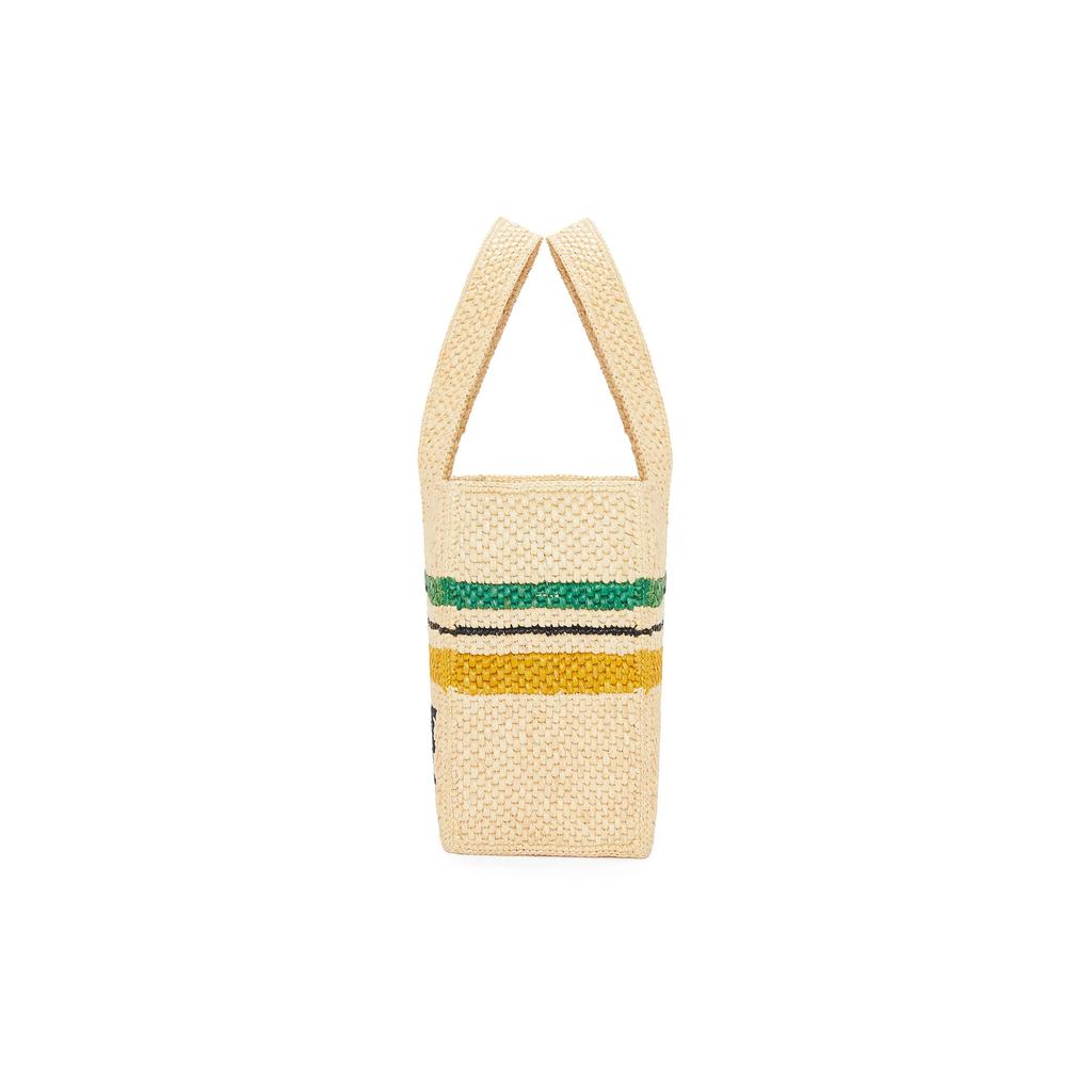 Loewe Font Tote With Removable Adjustable Shoulder Strap Striped Natural Fiber Tote Bag Women tote A685B61X04-2668