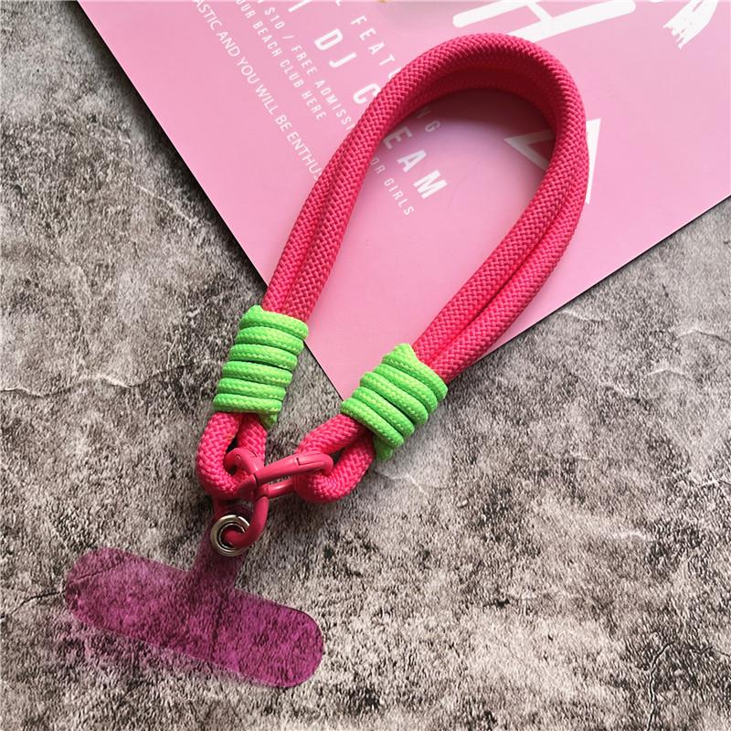 Keychain Metal Key Ring Accessories Colorful Car Keychain For Bags Charm Portable Key Chain Anti-fall Wrist Strap Couple Lanyard