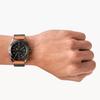 Fossil Quartz Men's Watch Black Dial Black Brown Strap Date Display Fashion Casual Suitable for Daily Use LE1137