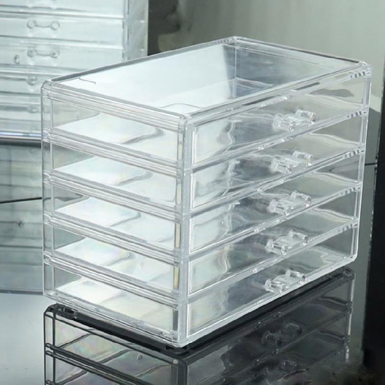 Space Saving Acrylic Makeup Storage Drawers Multi Drawer Acrylic Organizers for Neat Storage of Cosmetics and Jewelry