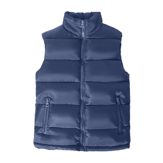 Autumn Winter Men Vest Solid  Color Thickened Stand Collar Zipper Slim Fit Sleeveless Jacket for Daily Wear
