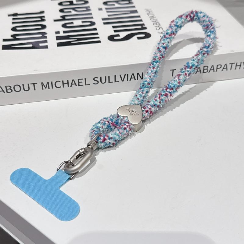 New Trendy Color Dopamine Plush Wrist Lanyard Mobile Phone Rope Anti-lost Water Cup Rope Mobile Phone Lanyard Pendant Rope