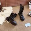Dicksohlige Maillard Retro Mittelstiefel Damen Gürtelschnalle Kurzstiefel 2025 neue Herbst beliebte Martin Stiefel dünne Stiefel