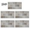 Retro Brick Pattern Wall Art 5Pcs Vintage Tile Stickers, Waterproof Oil?Proof Wallpaper, Peel Decorative Tiles for Home & Stick Backsplash
