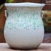 Yixing Zisha Coarse Pottery Flower Pot with Feet: Large Ceramic Succulent Planter for Green Plants & Flowers.