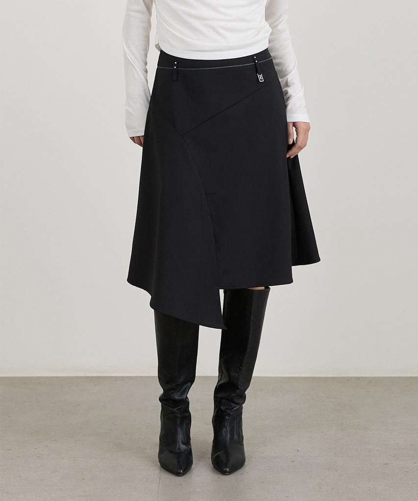 T Maker Asymmetrical Skirt Bk