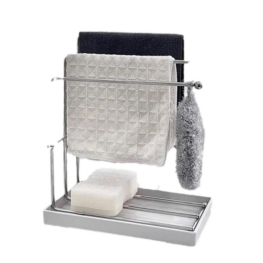 Space Saving Cloth Rack Multi-functional Kitchen Drain Rack Towel Storage Rack Kitchen Sink