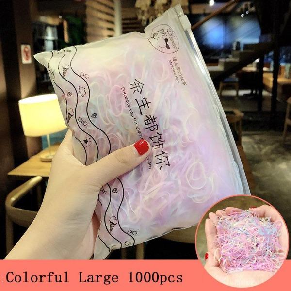 1000 teile/paket Mädchen Bunte Kleine Einweg Gummibänder Gummi Für Pferdeschwanz Halten Scrunchie Haarbänder Mode Haar Zubehör
