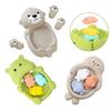 Floating Animal Bath Toys Baby Bathtub Hippos Seals Otters Easy-Grip Colorful Bathtime Fun Interactive Water Activity Toys for Kids