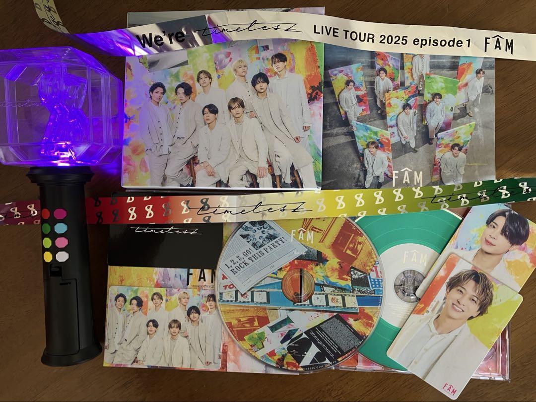 

[USED] timelesz FAM penlight silver tape album Teranishi, Matsushima So card