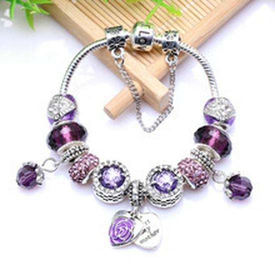 European & American Panjia DIY Retro Bracelet with Bubble Glass Beads