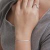 (Silver 925) Modern Flat Snake Chain Bracelet BR1795