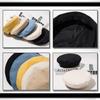 WHITE FANG Beret Hat Autumn Winter Spring Popular Hat Cap Plain Stylish Cute CA449 Women's (05 Blue)