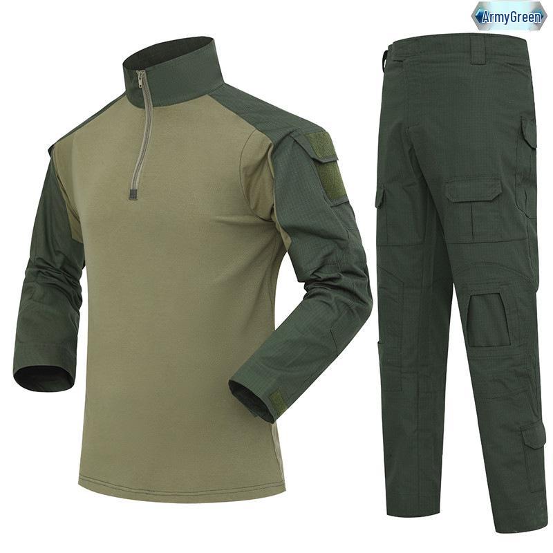 G2 Camouflage Frog Suit: Quick-Dry Tactical Top & Pants Set for Outdoor Military Training 3XL армейский зеленый