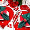 4Pcs Valentine'S Day Love Napkin Circle Dining Table Heart Shaped Tissue Buckle Wine Bouquet Ring Party Decoration Ornament