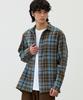 NODU Nsc Vintage Nerd Two-Tone Oversized Tartan Check Long Sleeve Shirt [Blue]