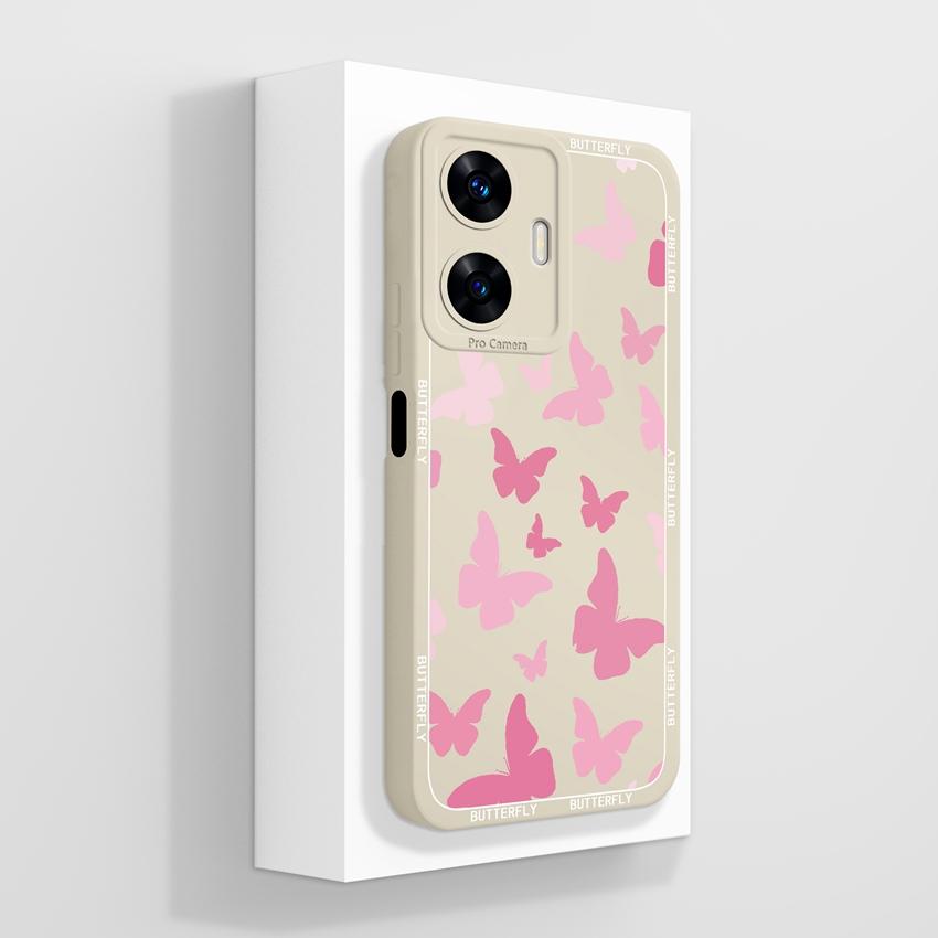 Beautiful Love Heart Phone Covers For Realme C55 C35 C25 C20 C15 C11 C21Y C25Y Soft Liquid Silicone Bumper Anti Drop Protection Case For Realme Casing