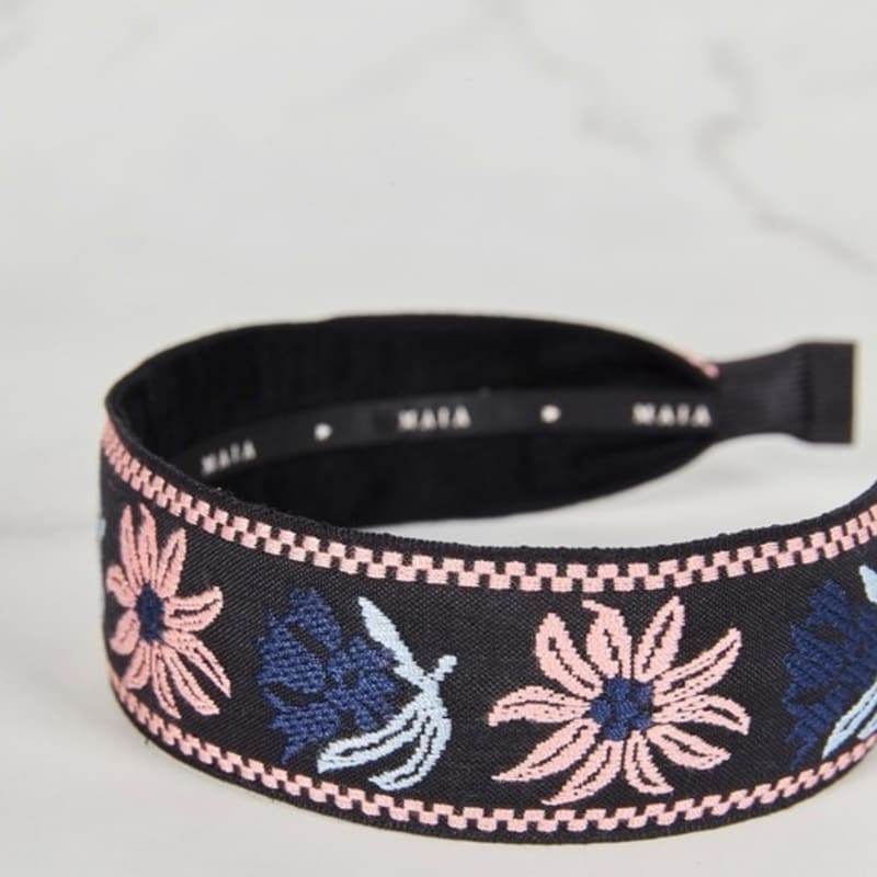 MAIA Flower Jacquard Hairband - Minja-type Pink