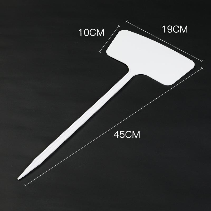Large Thickened Plastic Ground Stake with Fan-shaped Marking Label for Gardening