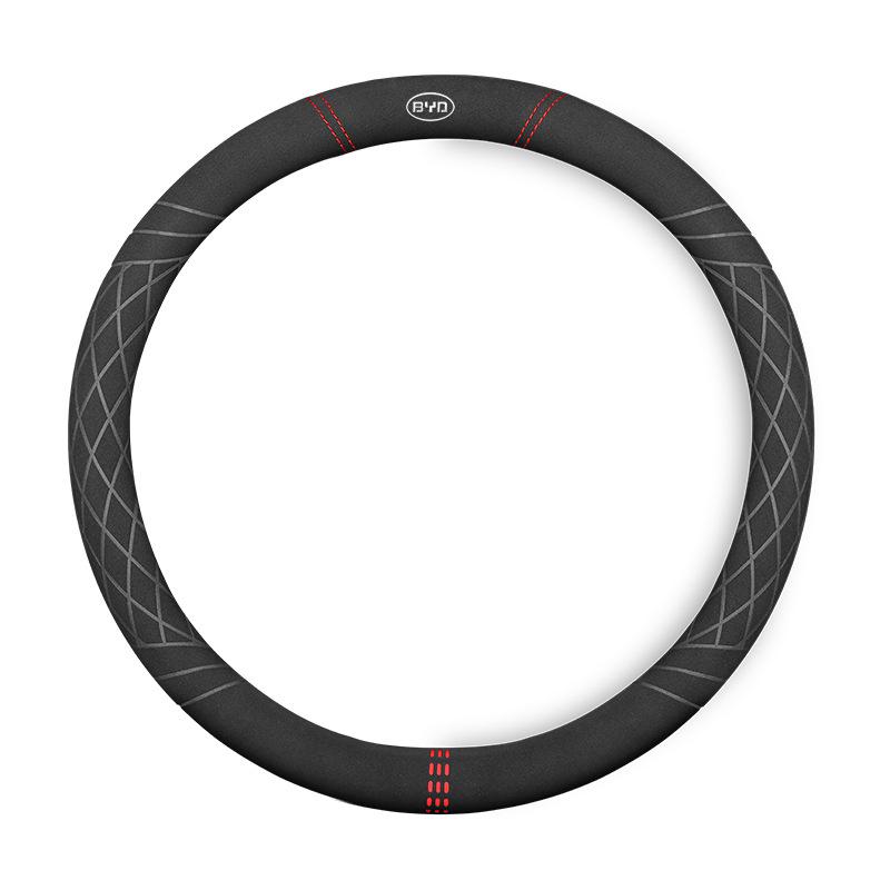 BYD Steering Wheel Cover for Tang, Song, Qin Plus, Han, Yuan, proMAX, Dolphin EV - Suede Grip Cover