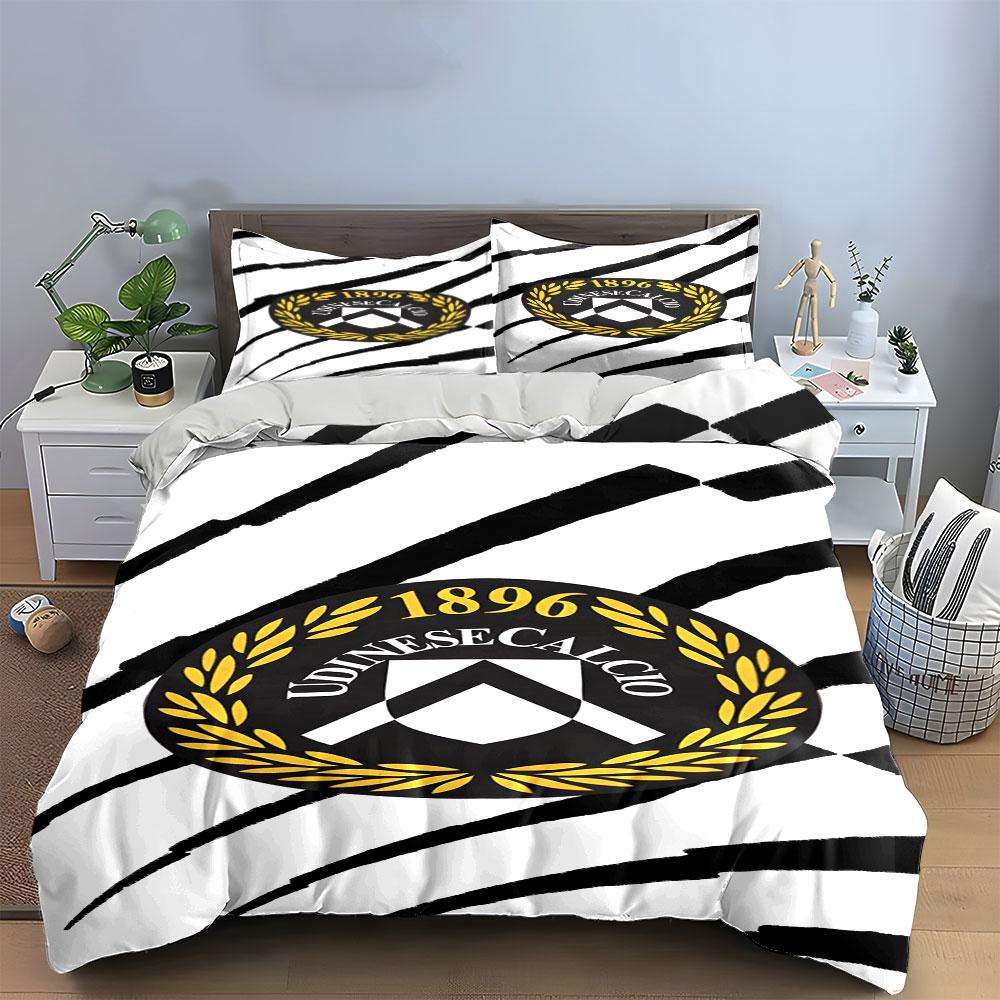 Zebra Stripes, Udinese Calcio Emblem. Bedding Sets Duvet Cover Sets Duvet Covers Pillowcases(1*Duvet Cover 2*Pillowcases Without Duvet Insert)