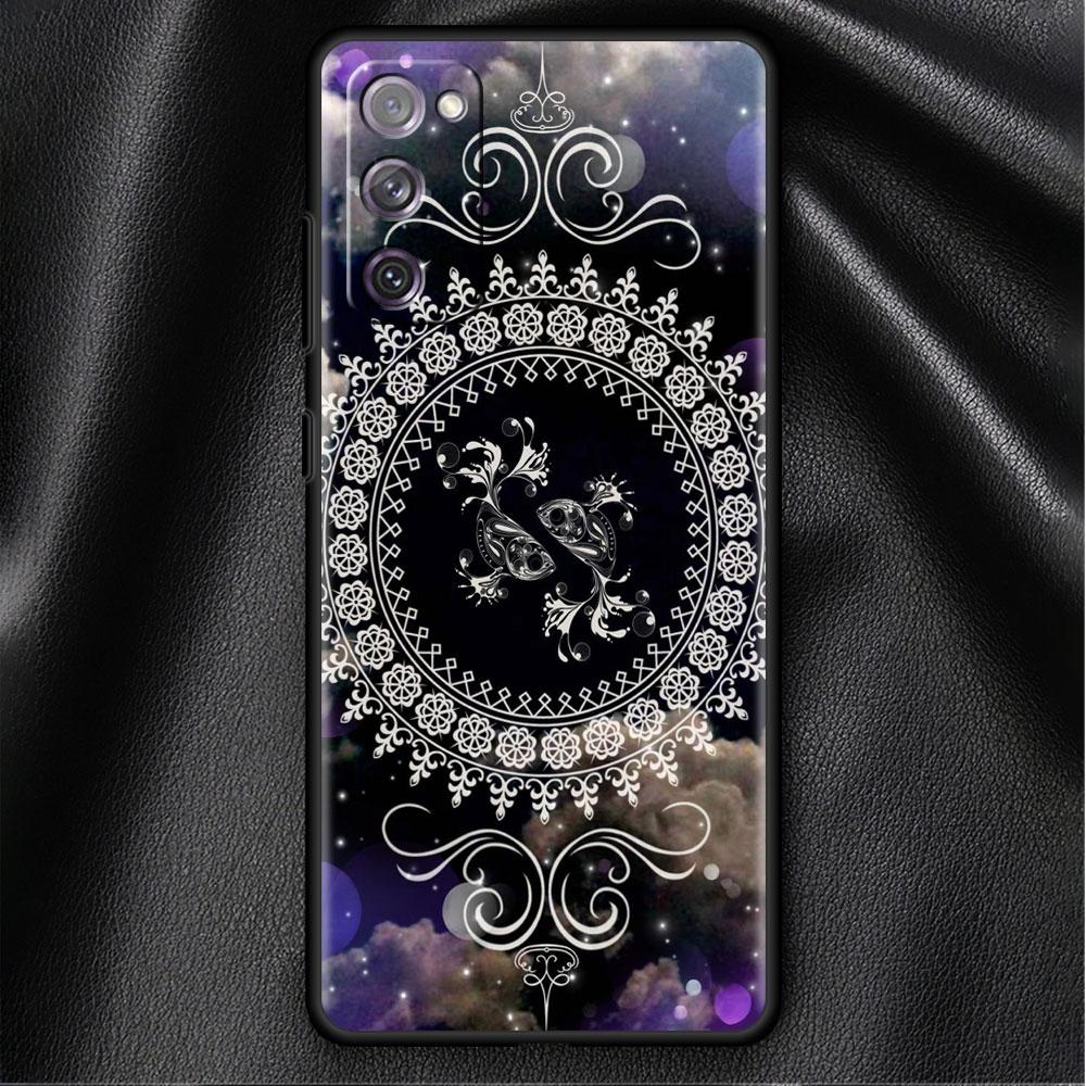 Case For Samsung Galaxy S20 FE S22 Ultra S21 Plus Luxury Soft Phone Case S10 S9 S8 S10e S7 Funda Mandala 12 Constellations Shell