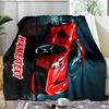 1PC Custom Name Sports Car Night Outdooor Flannel Blankets Throw Blanket All-Season Throw Gift Bedspread for Couch, Bed, Camping Holiday Birthda