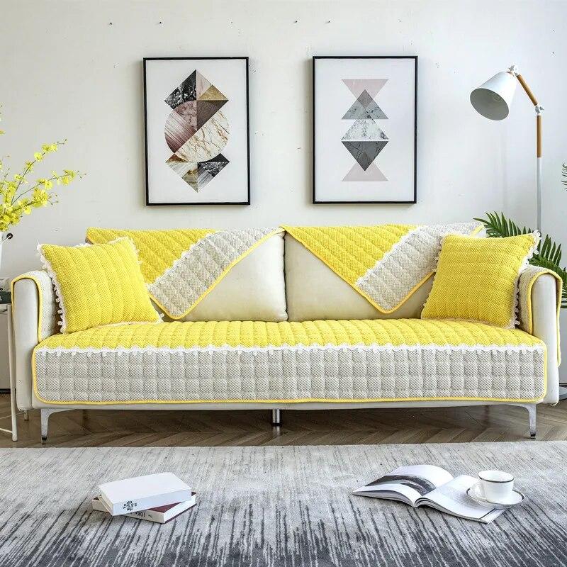 

Вельветовый чехол для дивана, клетчатое противоскользящее диванное полотенце для секционного дивана, утолщенные качественные диванные полотенца, многофункциональные чехлы, подушки 70x70cm 1pcs