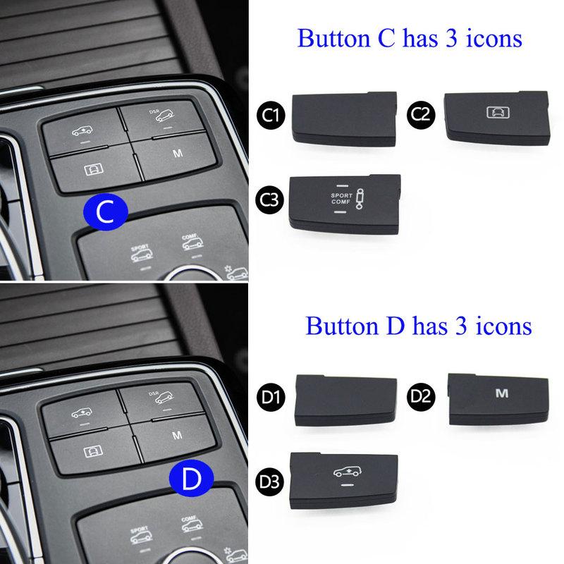W166 W292 Car Accessories Button Suspension Height DSR Adjust Downhill Auxiliary Keys Switch For Mercedes BENZ ML GL GLS GLE