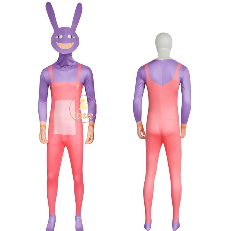 25COSIN STOCK The Amazing Digital Circus Jax Cosplay Costume Cartoon Uniform Jumpsuit Pomni Halloween Party for Kids Adult Cospl