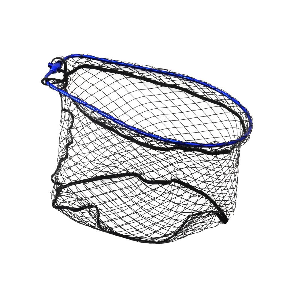 Oritaki Landing Net, Oval Rubber Net, 45cm x 35cm, Blue (ori-782968)
