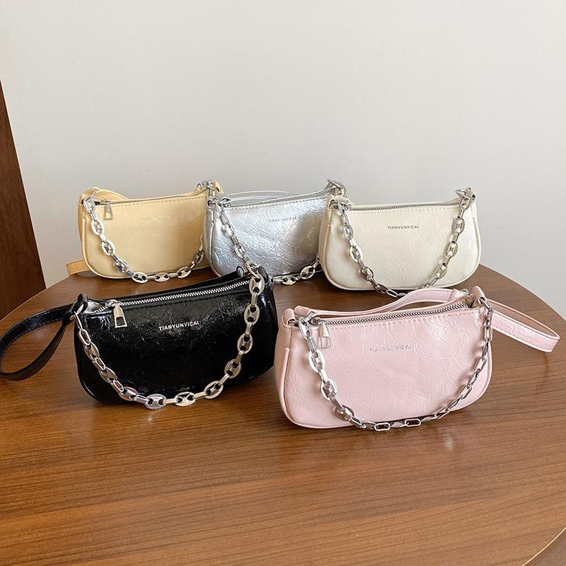 2 New Bags Women's Summer High-end Niche Design Shoulder Underarm Bag Fashionable Versatile Messenger Commuter Bag
