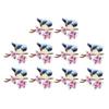 10pcs Bright Colors Embroidery Patches Bird Flower Style Sew On Patches Iron On Patches  For Clothes
