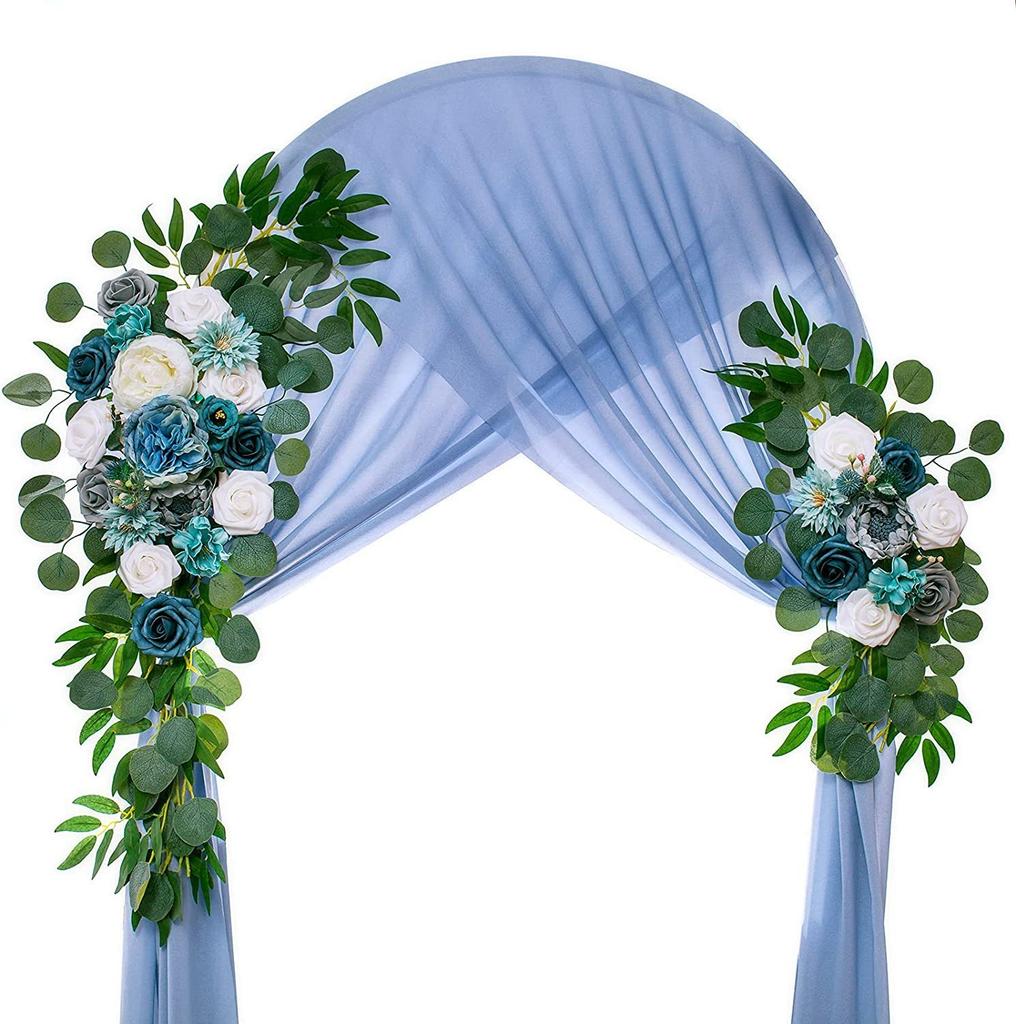 Wedding Arrangement Three-Piece Arch Flower Welcome Area Arch Door Banquet Style Dining Table Door Decoration Simulation Flower