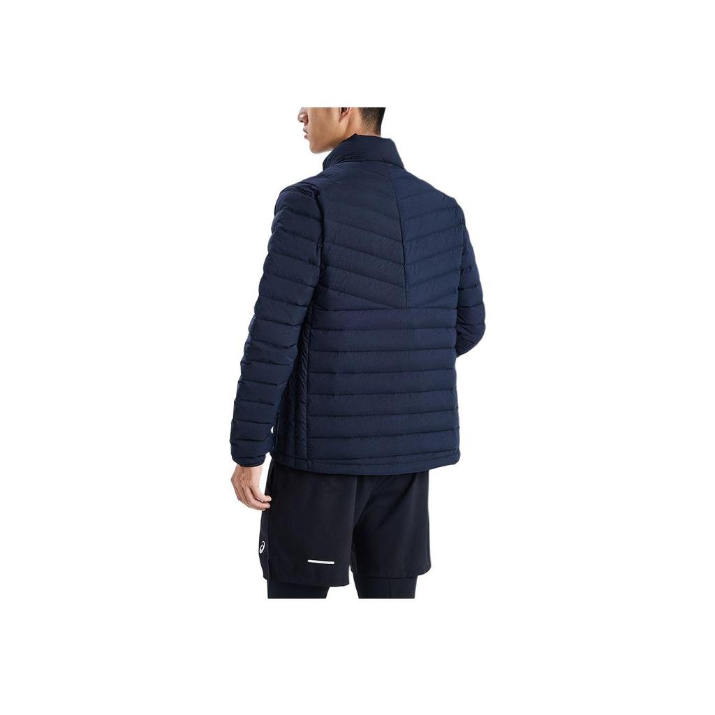 Asics Solid Color Outdoor Casual Sports Zip Collar Long Sleeve Down Jacket Men Jacket Black 2031E442-001