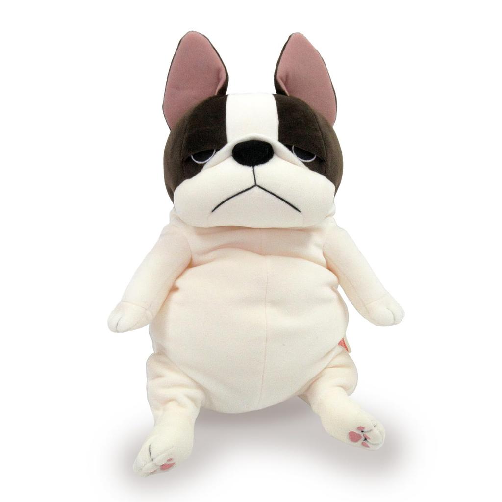 Shinada Global Mochi Series Mochiburu Pied Bulldog 22 X 22 X 30 Cm Plush (Large) Toy, MOBU-0350PY