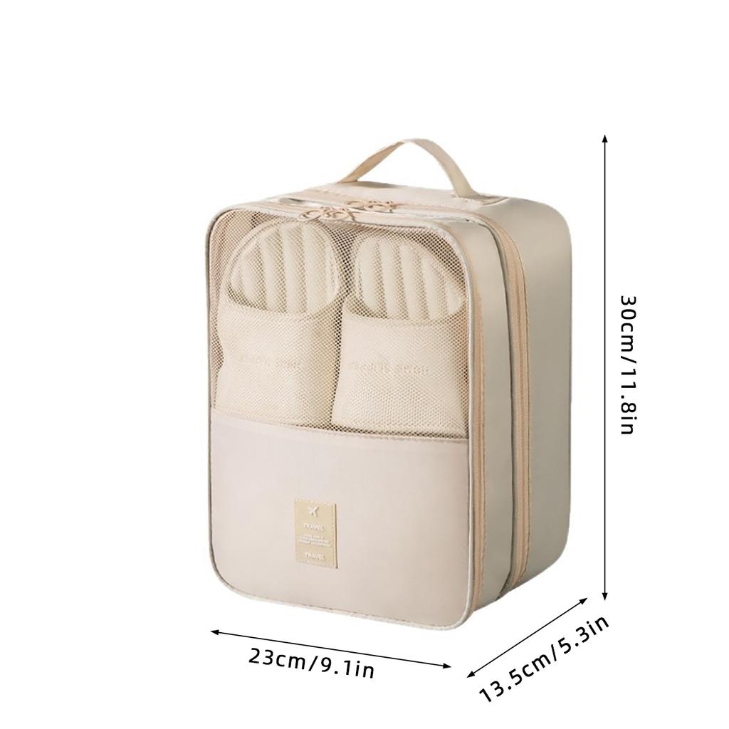 Portable Travel Shoe Bag Slippers Storage Bag Washed Mesh Multiple Pairs of Shoes  Organizer for Business Trips