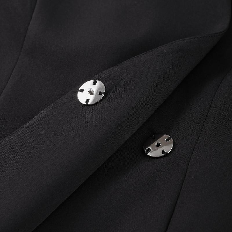 2025 Neuer Damen V-Ausschnitt Blazer Mantel Büro-Outfit Sexy Perspektive Mesh Slim Lange Röcke Anzug Elegant Einfarbig Club Party 2-teilige Sets