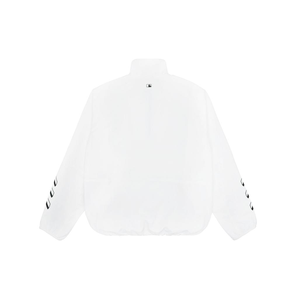 MLB Baseball Pullover Half-Zip Long Sleeve Jacket Unisex jackets White 31JPU6131-50W