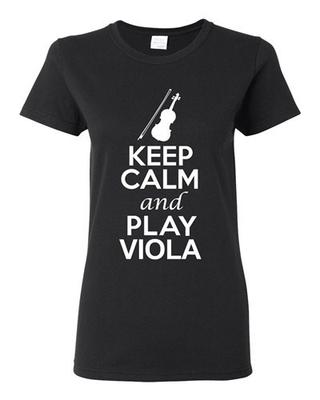 City Shirts Ladies Keep Calm And Play Viola String Music Lover DT T-Shirt Tee Unisex T-Shirt